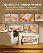 Momcozy – Monitor Inteligjent për Bebe BM04 me Ekran 5″, Modalitet të Dyfishtë dhe 2 Kamera
