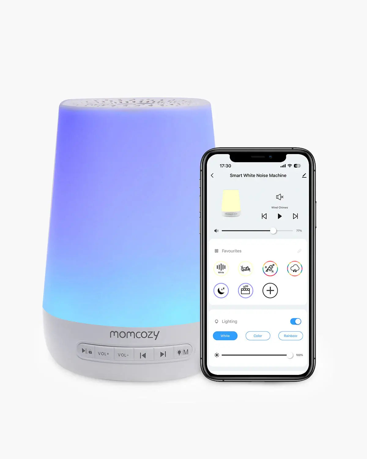 Momcozy – Pajisje Inteligjente me Tinguj Qetësues për Bebe me Kontroll nga Aplikacioni
