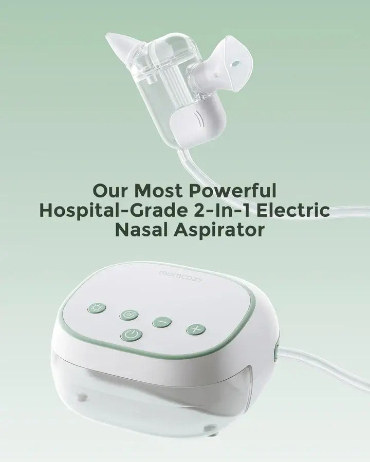 Momcozy – Aspirator Nazal Elektrik BreezyClear Pro™ 2 në 1 me Spërkatje & Thithje