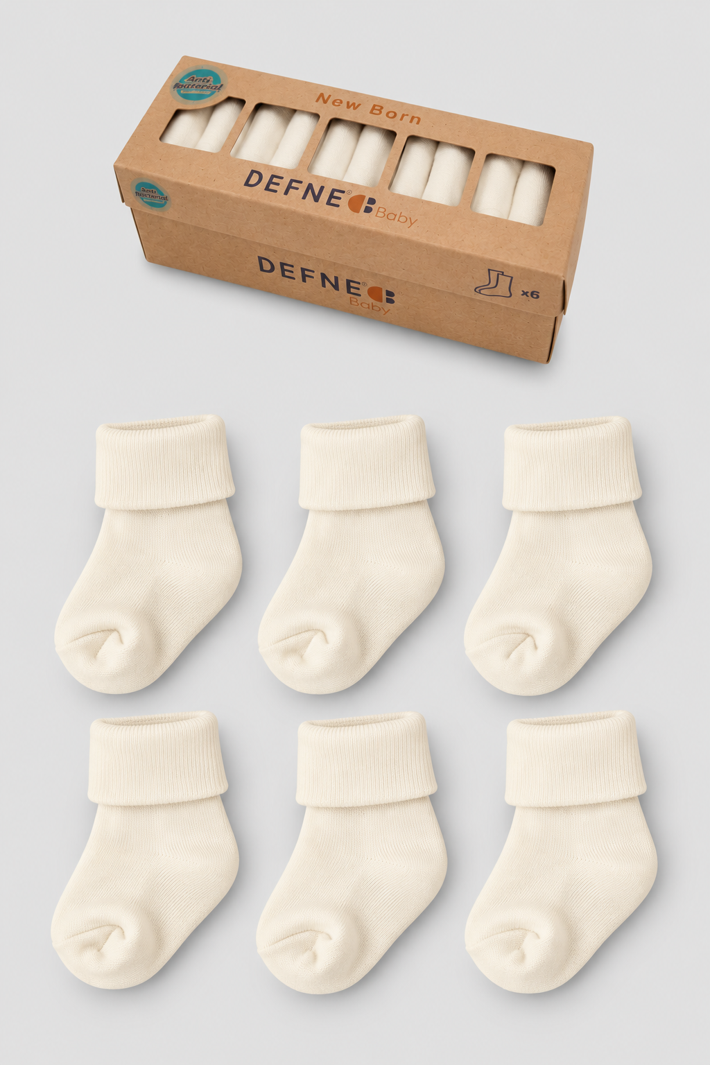 Set me 6 palë çorape 0-6M