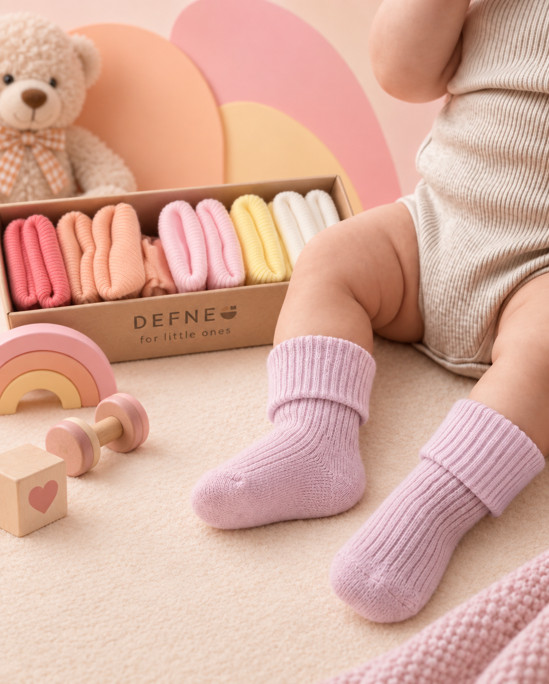 Set me 6 palë çorape 0-6M