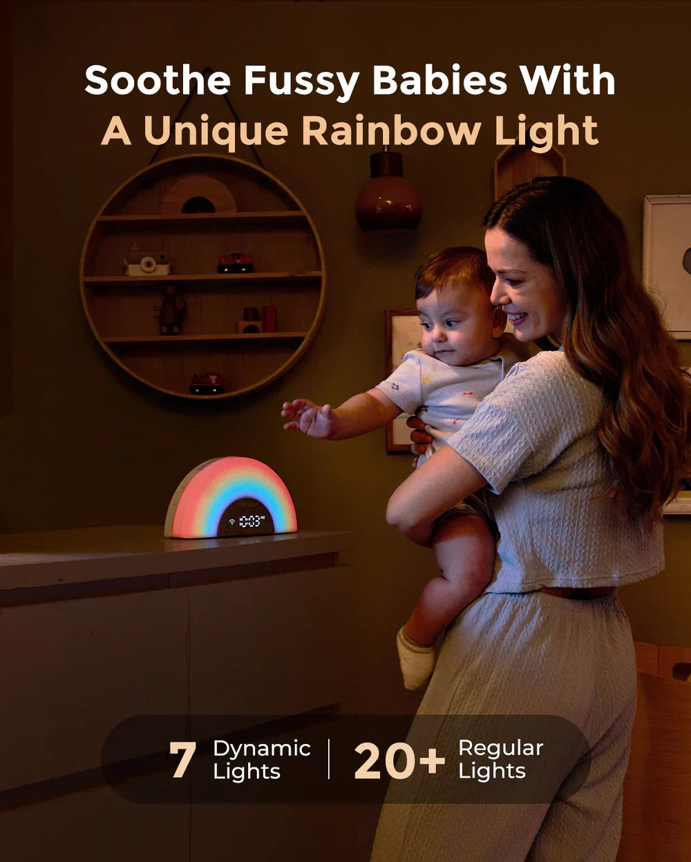 Momcozy – Pajisje me Tinguj Qetësues Rainbow Gri