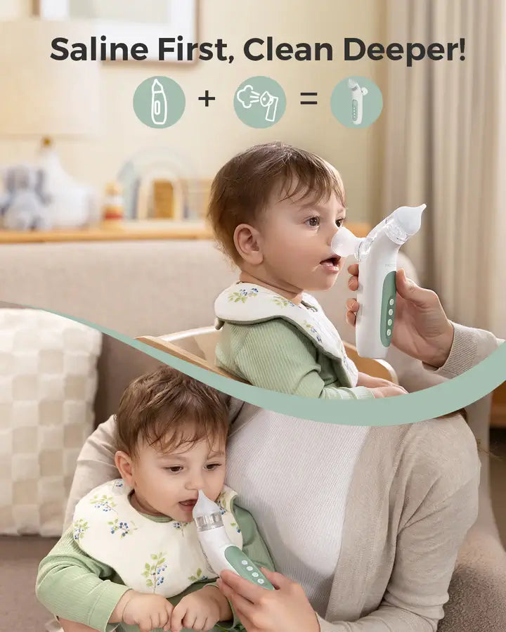 Momcozy – BreezyClear™ Aspirator Nazal Elektrik 2 në 1 me Spërkatje dhe Thithje