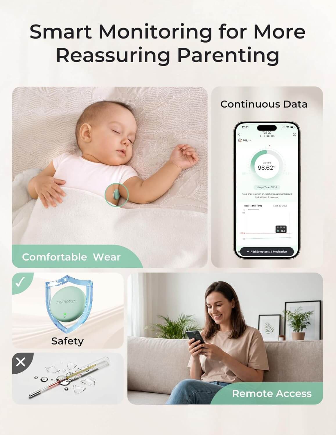 Momcozy – Termometër Inteligjent i Vesh-shëm për Bebe