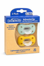 Dr. Brown’s - Advantage One-Piece Silicone Soother 0–6m (paketim me 2 cope)
