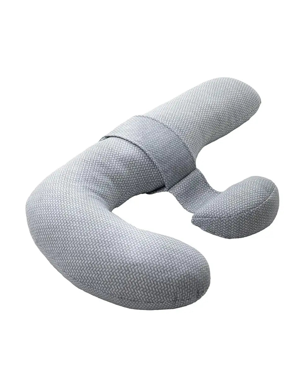 Momcozy – Jastëk Shtatzënie në Formë F me Mbulesë Air Mesh Layer Gri