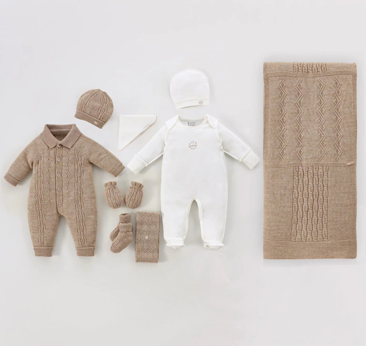 Set 8 Pjesë për Djem të Porsalindur – Kafe