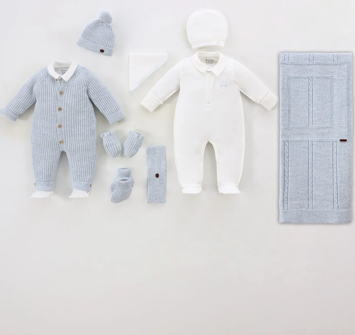Set 9 Pjesë për Djem të Porsalindur – Blu