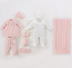 Set 9 Pjesë për Vajza të Porsalindura – Rozë