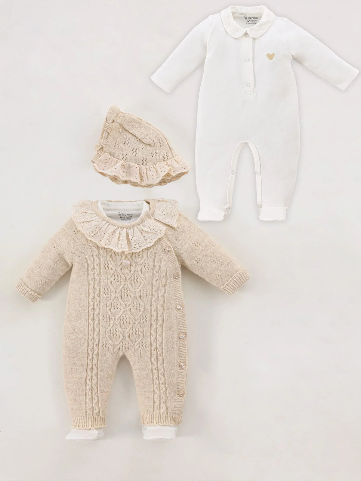Set 3 Pjesë Romper për Vajza-Paliçetë