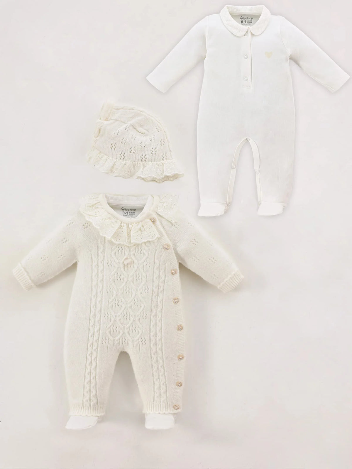 Set 3 Pjesë Romper për Vajza-Paliçetë