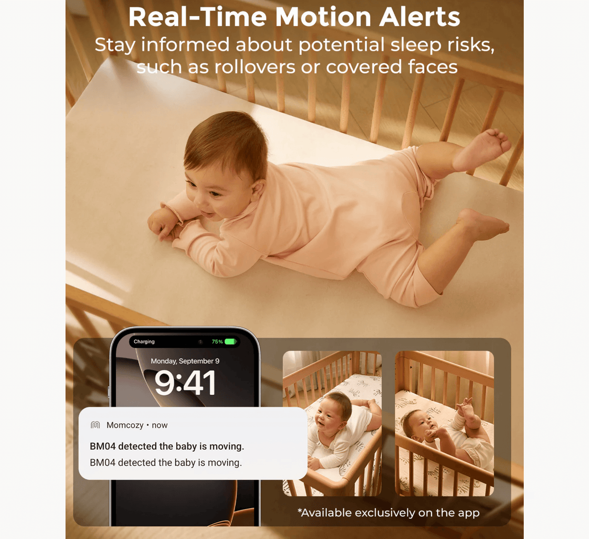 Momcozy – Monitor Inteligjent për Bebe BM04 me Ekran 5″ dhe Modalitet të Dyfishtë