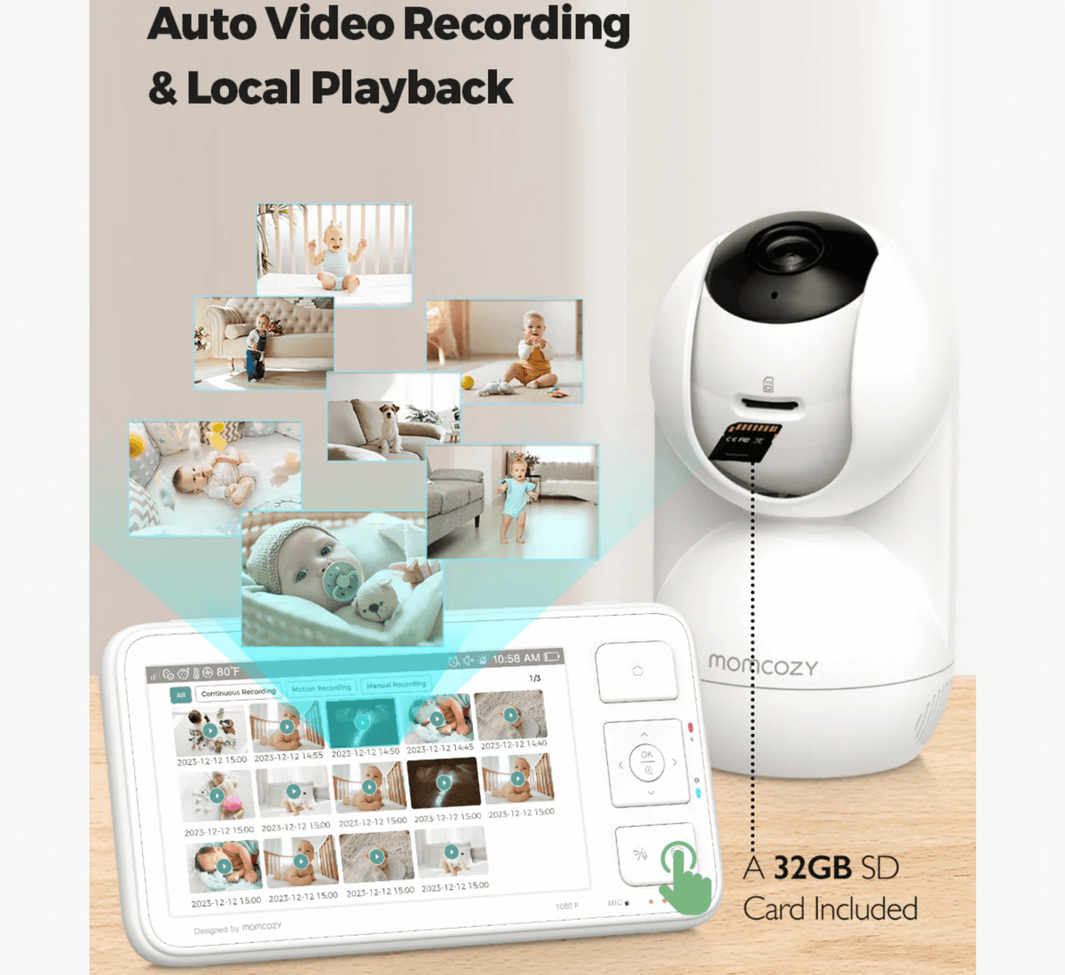 Momcozy – Monitor Video për Bebe BM03 me Ekran 5.5″ Full HD 1080P