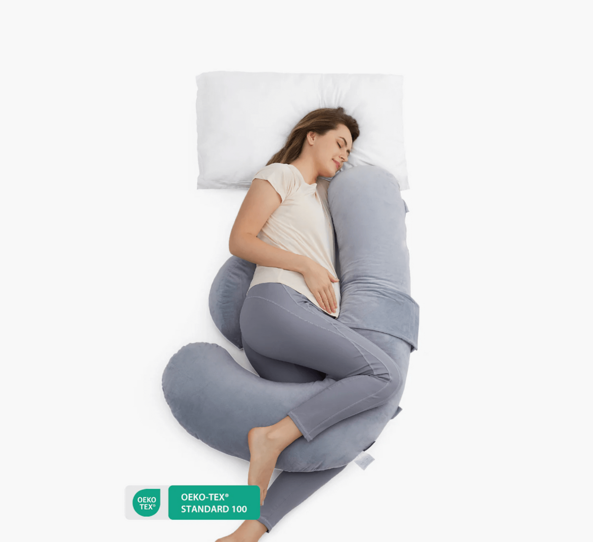 Momcozy – Jastëk Shtatzënie në Formë F