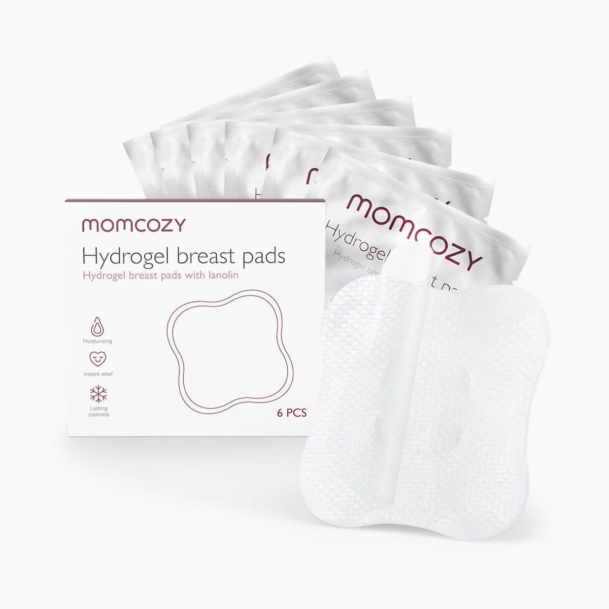 Momcozy – Kompresa Qetësuese me Xhel dhe Lanolinë për Thithkat