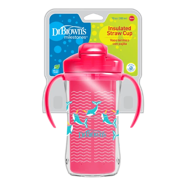 Dr. Brown's Straw Cup 300ml ( Gote me pipe per femije ) 12m+