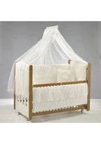 Meltem Kids Mia – Krevat Lëkundës 60×120 cm (Natyral / Ekru)