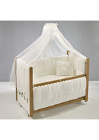Meltem Kids Mia – Krevat Lëkundës 60×120 cm (Natyral / Ekru)