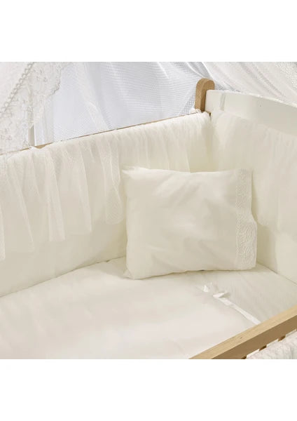Meltem Kids Mia – Krevat Lëkundës 60×120 cm (Natyral / Ekru)