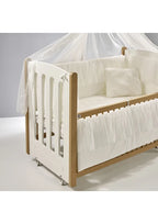 Meltem Kids Mia – Krevat Lëkundës 60×120 cm (Natyral / Ekru)
