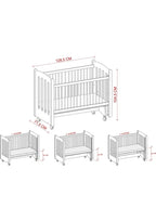 Meltem Kids Mia – Krevat Lëkundës 60×120 cm (Natyral / Ekru)