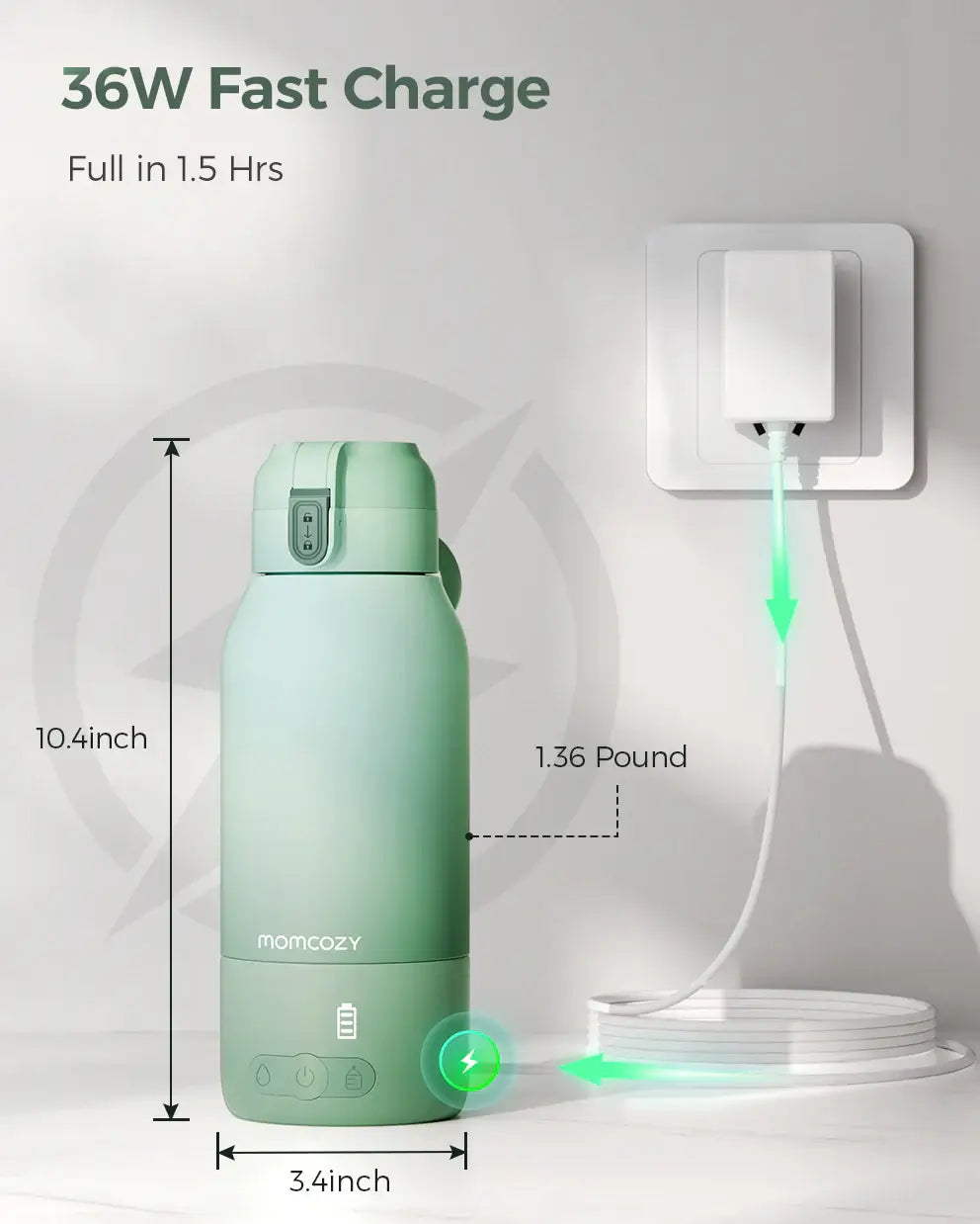 Momcozy – Ngrohës Portativ për Qumësht Gjiri dhe Ujë për Udhëtime MW05