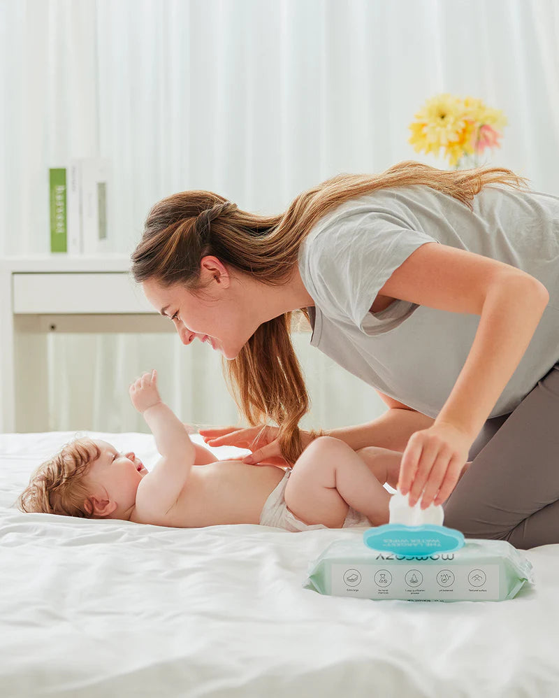 Momcozy – Peceta të Lagura me 99% Ujë, Madhësi Ekstra të Madhe (1 Pako)