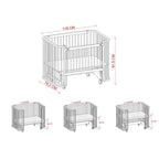 Bambino – Krevat Lëkundës 70×110 cm (Natyral / Krem)
