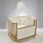 Bambino – Krevat Lëkundës 70×110 cm (Natyral / Krem)