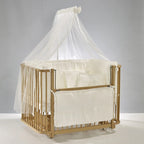 Bambino – Krevat Lëkundës 70×110 cm (Natyral / Krem)