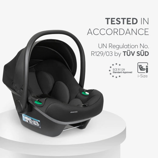 Promo KikkaBoo Modena 2027 Black – Karrocë 3në1 me Kosh të Porsalinduri + Karrige Makine në