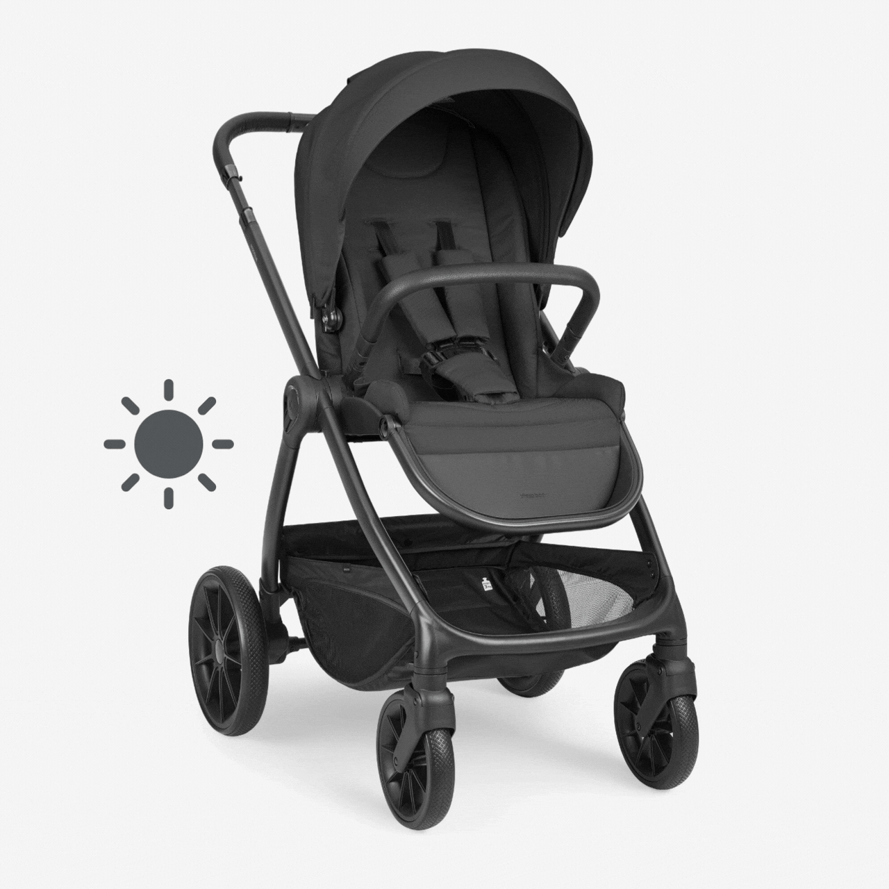 Promo KikkaBoo Modena 2027 Black – Karrocë 3në1 me Kosh të Porsalinduri + Karrige Makine në