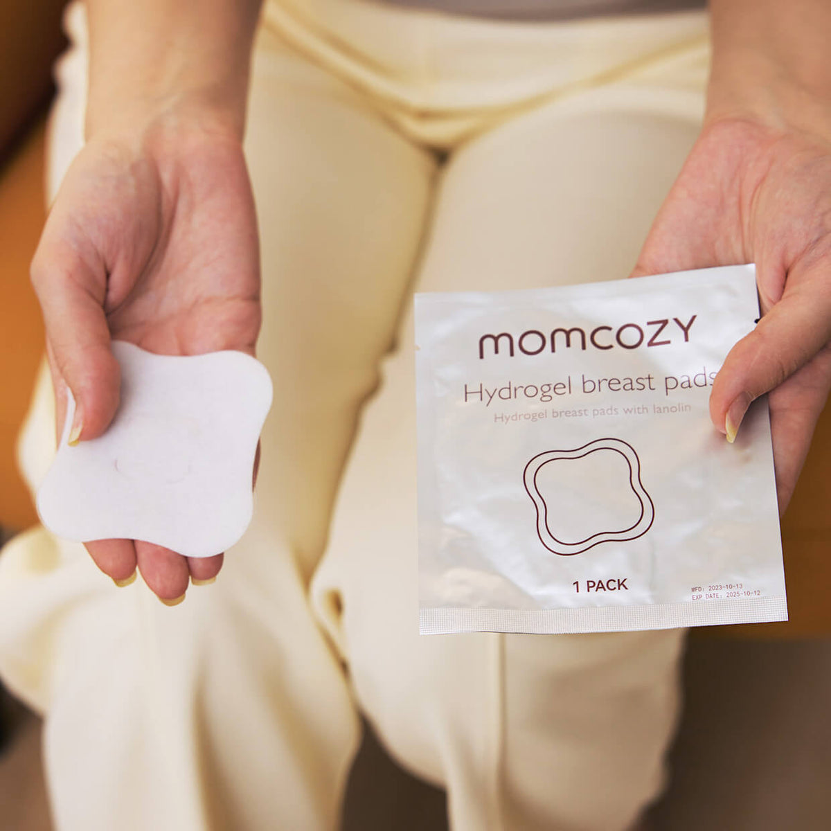 Momcozy – Kompresa Qetësuese me Xhel dhe Lanolinë për Thithkat