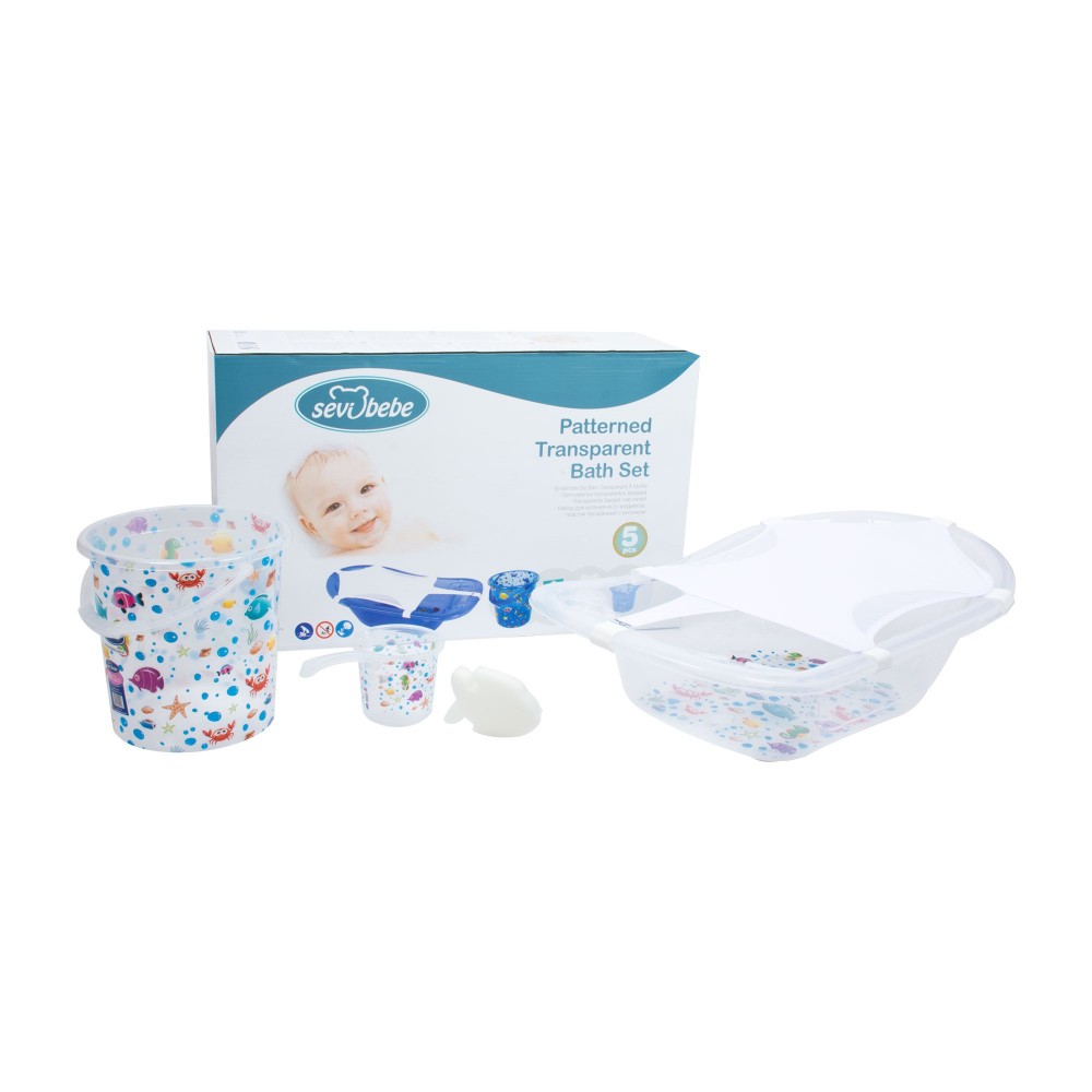Set Banje Transparent me Motive për Bebe – 5 Pjesë